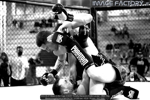 2022-05-07 Milano in the Cage 8 04247 Timothy Baranzini-Ovidio Lucutar - MMA 70kg